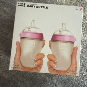 Comotomo Baby Bottle 2-Pack - Pink